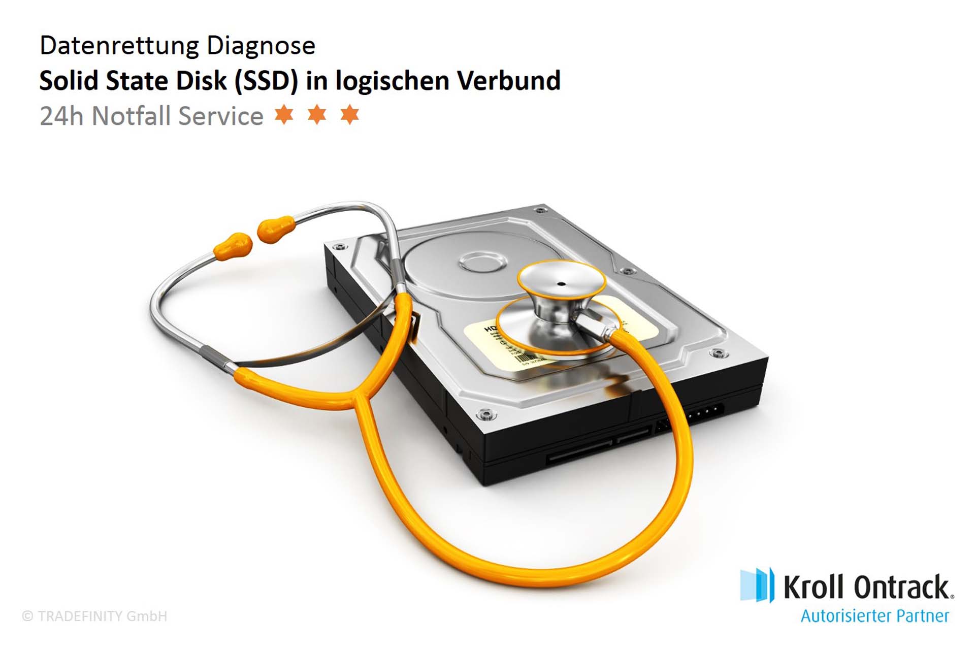 Datenrettung Diagnose (24h Notfall Service) von SSD (Verbund)